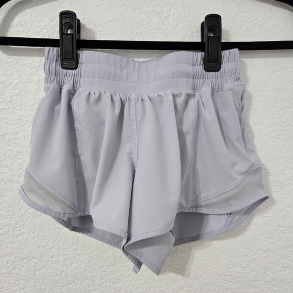 Lululemon 2 Hotty Hot Lavender Purple Running Athletic Shorts with Pockets - Picture 1 of 6